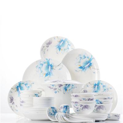 性感美女逼逼48头聆听花开骨瓷礼品餐具套装